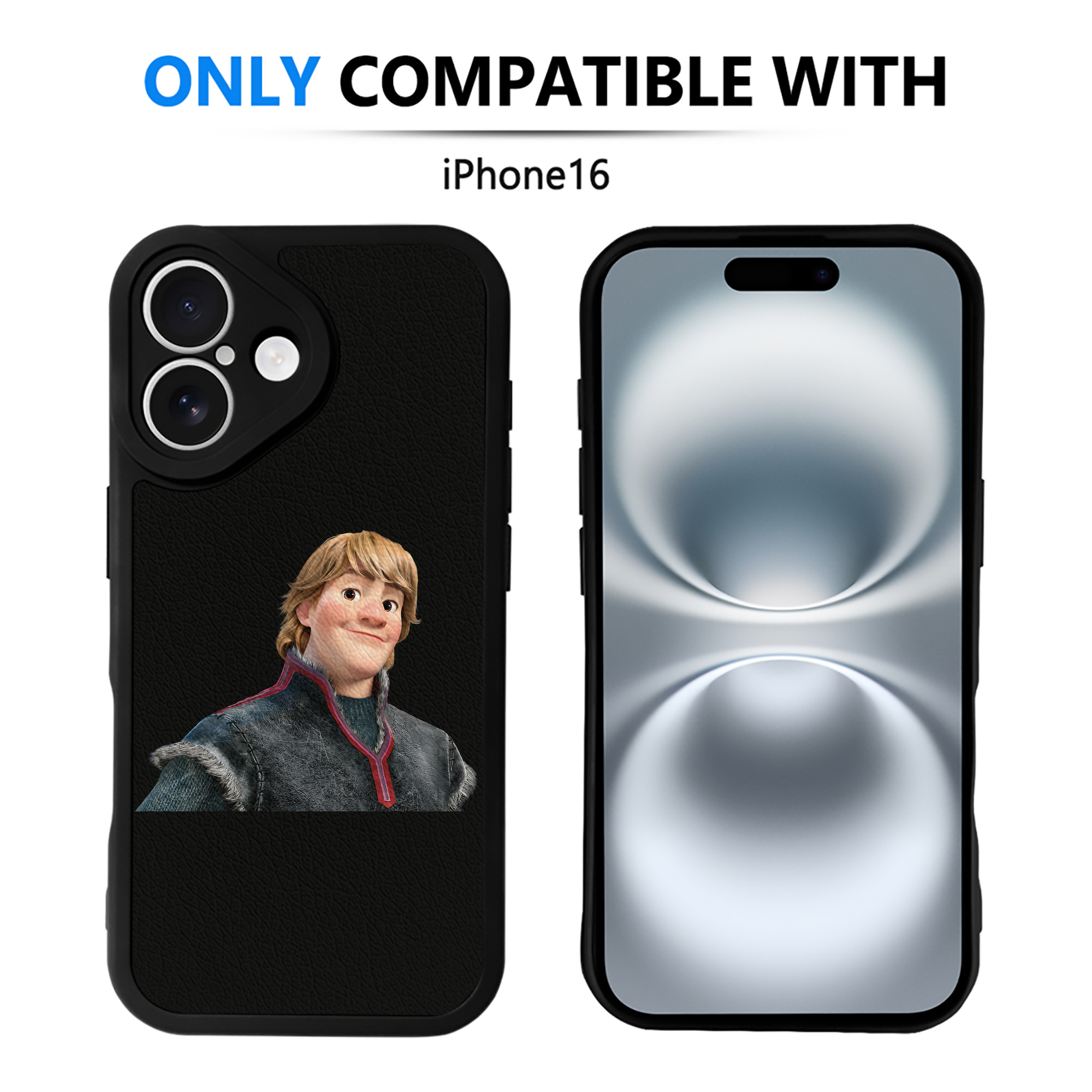 （画像用） アナと雪の女王 アンナ エルサ Frozen Anna Elsa 【iPhone 16シリーズ対応】シリコンスマホケース（レザー調） 材質：シリコン
